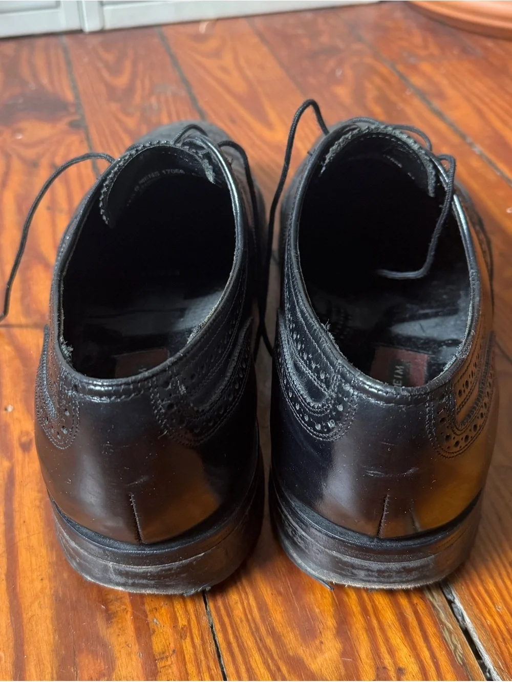 Florsheim Lexington Wingtip Brogue Oxford Shoes Black Leather 11.5 B Narrow